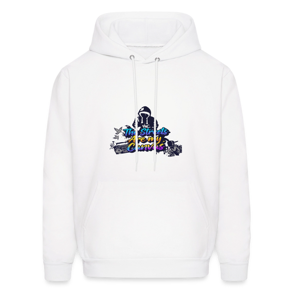 The Streets Are My Canvas Men's Hoodie - white