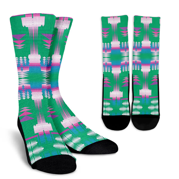 Dusky Sage Crew Socks - Painteye