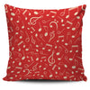 Red Music Notes Pillow Cover - Painteye