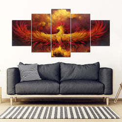 Phoenix  5 Piece Framed Canvas - Painteye