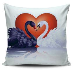 Swan Love  Pillow Cover - Painteye