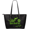GREEN It's a Lifestyle Open Road Girl LARGE PU LEATHER Tote