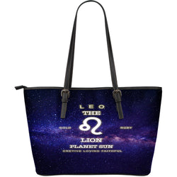 NP Zodiac Leo Leather Tote Bag