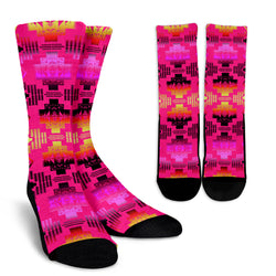 Pink Horizon Crew Socks - Painteye