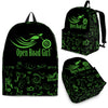 GREEN Open Road Girl Scatter Design Backpack