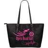 PINK It's a Lifestyle Open Road Girl LARGE PU LEATHER Tote