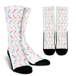 Colorful Trumpets Crew Socks - Painteye