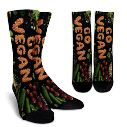 Go Vegan Crew Socks - Painteye