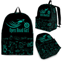 TEAL Open Road Girl Scatter Design Backpack