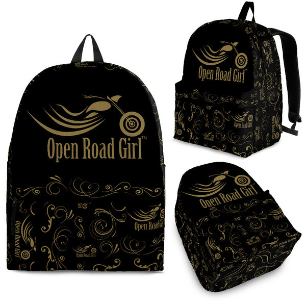 GOLD Open Road Girl Scatter Design Backpack