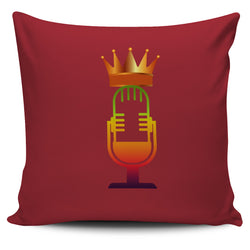 Microphone Kings Burgundy Pillow Cover - Painteye