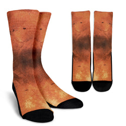 Orange Inferno Crew Socks - Painteye