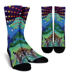 Mystic Tiger  Crew Socks - Painteye