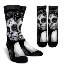 Luchadora Crew Socks - Grey - Painteye