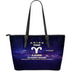 NP Zodiac Aries Leather Tote Bag