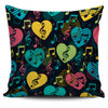 Music heart and treble clef Pillow Cover - Painteye