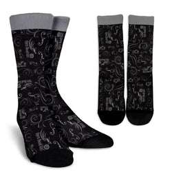 GREY Scatter Design Open Road Girl Socks - Painteye