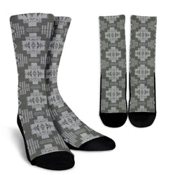 Seven Tribes Gray & Light Gray Crew Socks - Painteye