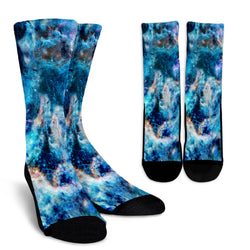 Galaxy Blues  Crew Socks - Painteye