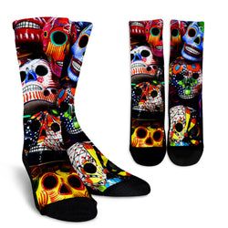 Candy  Skulls Socks - Painteye