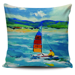 Sailboat in the sea pillow cover - Painteye