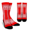 Red Bandanna Crew Socks - Painteye
