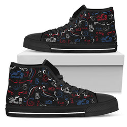 Scatter Design Open Road Girl Women's High Top Sneakers - Painteye