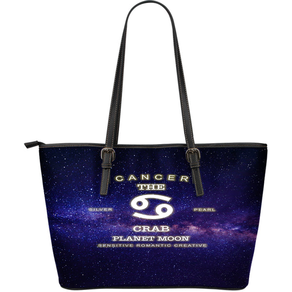 NP Zodiac Cancer Leather Tote Bag