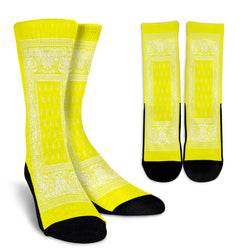 Yellow Bandanna Crew Socks - Painteye