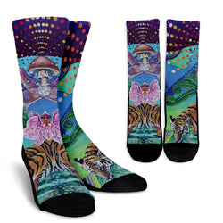 Mystic Mushroom  Crew Socks - Painteye