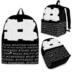 Hashtag Backpack in Black - Painteye