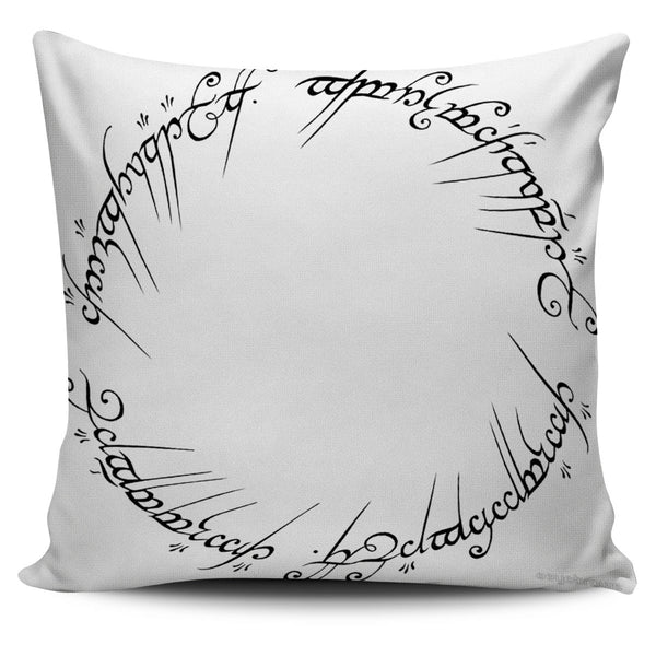 The One Ring Pillow Cover-White - Painteye