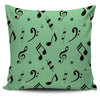 Green Music Note Pillow Cover - Painteye