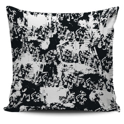 Music Note Grafitti Pillow Cover - Painteye