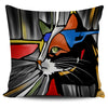 Abstract Cat Pillow Cover - Painteye