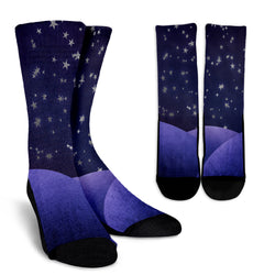 Fantasy Night Sky Crew Socks - Painteye