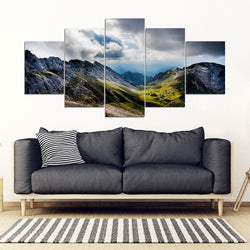 Mount Pilatus Switzerland Framed Canvas Wall Art - 5 Piece Framed Canvas - Painteye