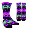 Pink and Teal Seven Tribes Crew Socks - Painteye