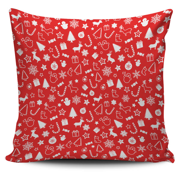 Red Christmas Pillow Cover - Painteye