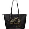 GOLD It's a Lifestyle Open Road Girl LARGE PU LEATHER Tote