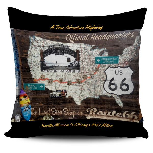US Route 66 Pillow Cover - Painteye