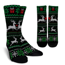 Christmas Pattern Reindeer Socks - Painteye
