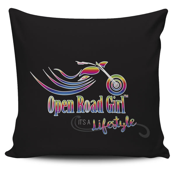 Rainbow Open Road Girl Pillow Cover - Painteye