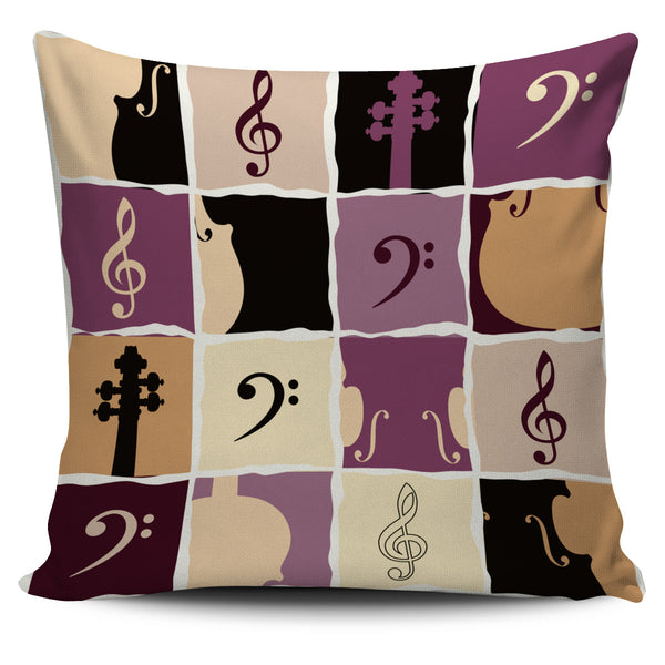 Strings and  Clefs Pillow Cover - Painteye