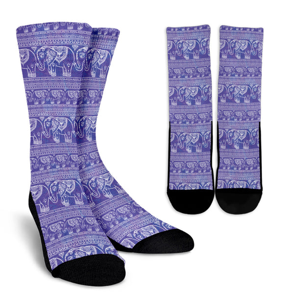 Elephant Purple Socks