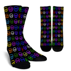 Colorful Skull Madness Crew Socks - Painteye