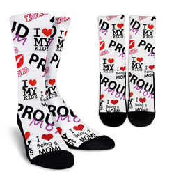 Proud Mom Crew Socks - Painteye