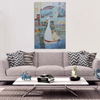 Asbury Park Swan Boat Ride Canvas Wrap - Painteye