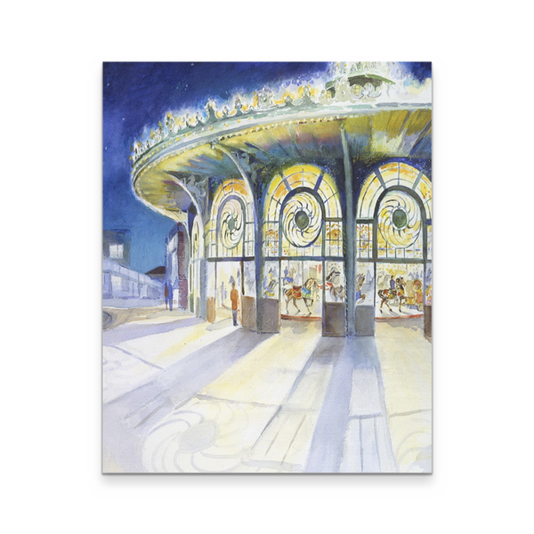 "Asbury Park Carousel" Canvas Wall Art "16x20" - Painteye