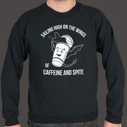 Sailing High On The Wings Of Caffeine And Spite Sweater (Mens) - Painteye